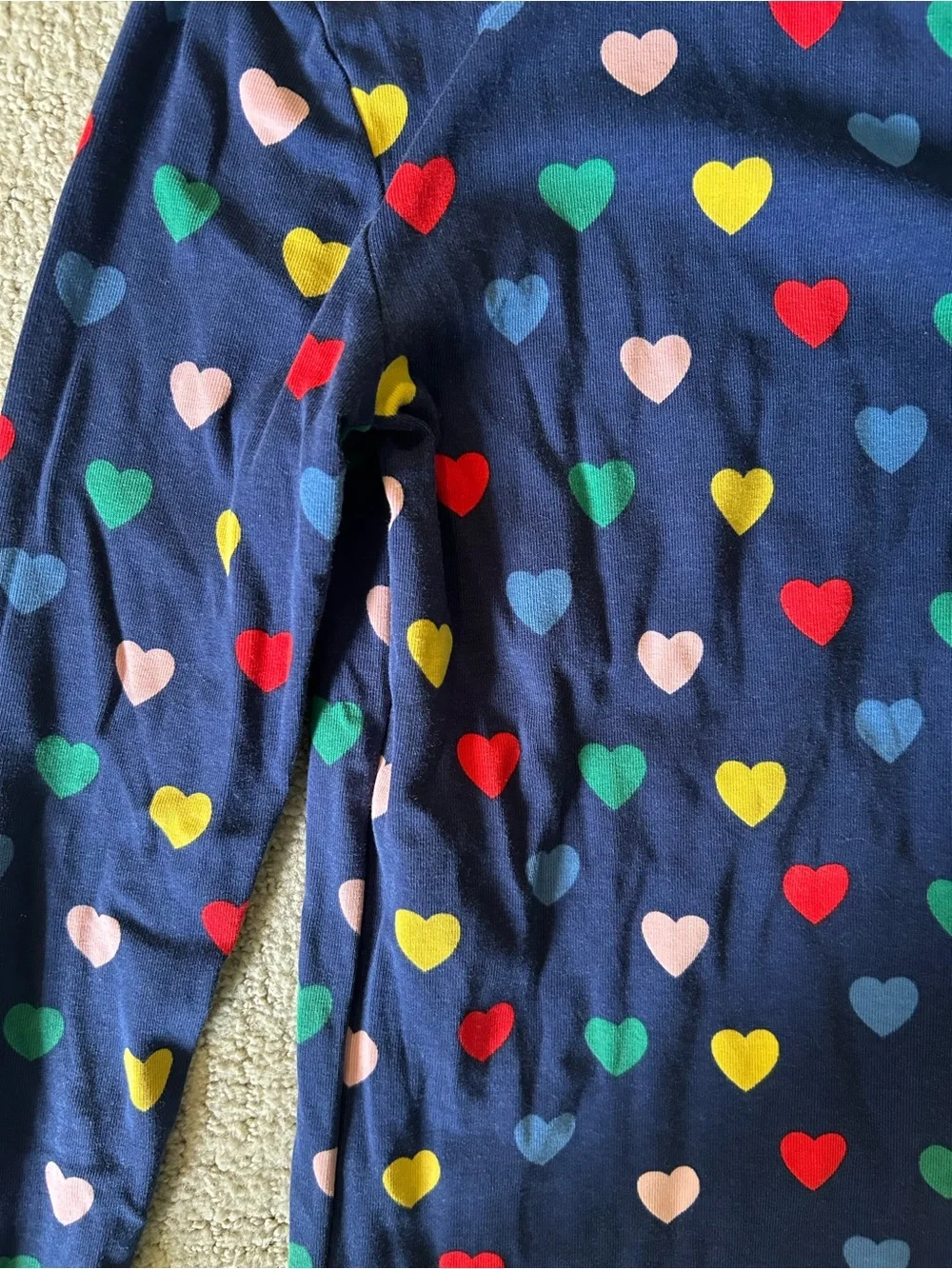 Mini Boden girls heart rainbow turtleneck layering top size large 11/12